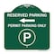 Signmission Reserved Parking Permit Parking W/ & Left Arrow Heavy-Gauge Alum Sign, 18" x 18", GW-1818-23145 A-DES-GW-1818-23145 - alternate 1